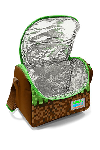 Coral High Παιδική Πράσινη Τσάντα Θερμο Τροφοδοσίας με μοτίβο υψηλής χειροτεχνίας 11792