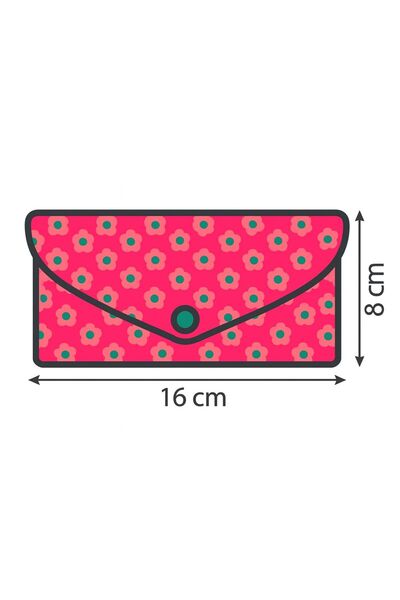 Yare Atelier Sunglasses Case, Patterned Sun, Prescription Glasses Carrying Case Snap Cover Design