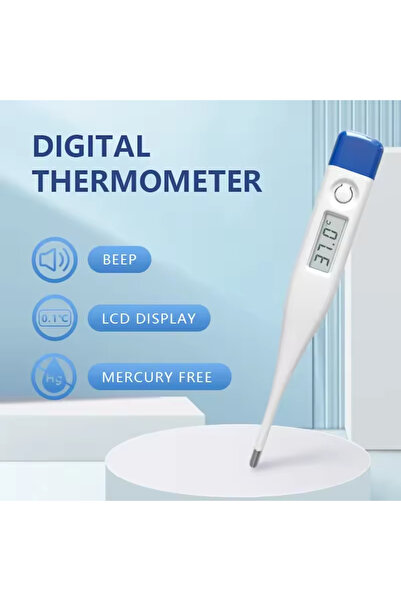 Deep Blue 1 PC Digital Thermometer Good Quality Clinical Oral Underarm Rectal Test Baby Adult Fever