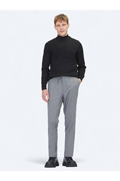 Kip Anthracite Straight Woven Jogging Fit Casual Trousers