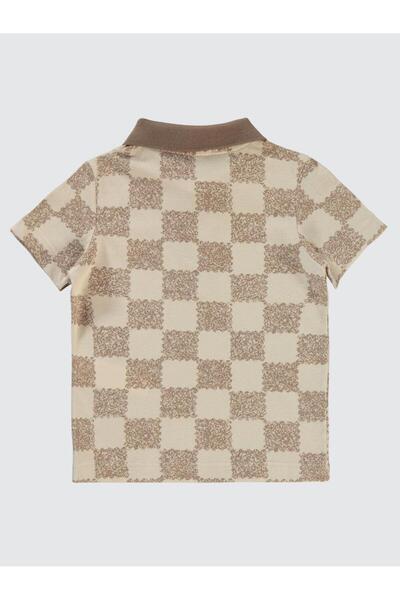 Civil Boys Checkerboard Patterned the Road Printed 2-5 Years Old T-Shirt - Cl...