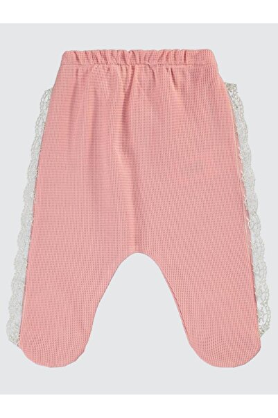 Civil Baby Kız Bebek Patikli Tek Alt 1-6 Ay Gül Kurusu