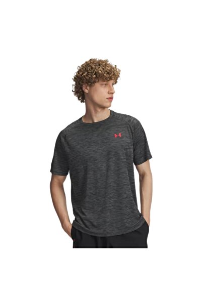 Under Armour A1382796-002 Ua Tech Textured Ss Ανδρικό μπλουζάκι ανθρακί