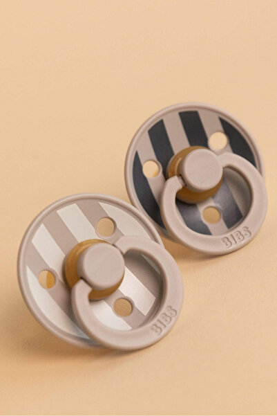 Bibs Studio Colour Block Kauçuk Emzik - Sand/Iron 6 Ay+