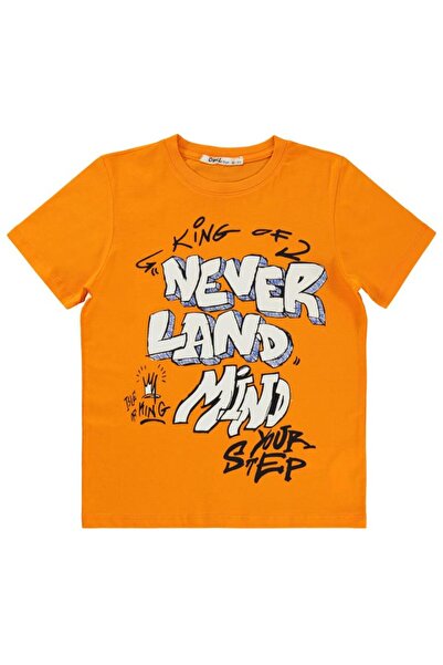 Civil Boys Μπλουζάκι με στάμπα Never Land για παιδιά 10-13 ετών - Πορτοκαλί 1...