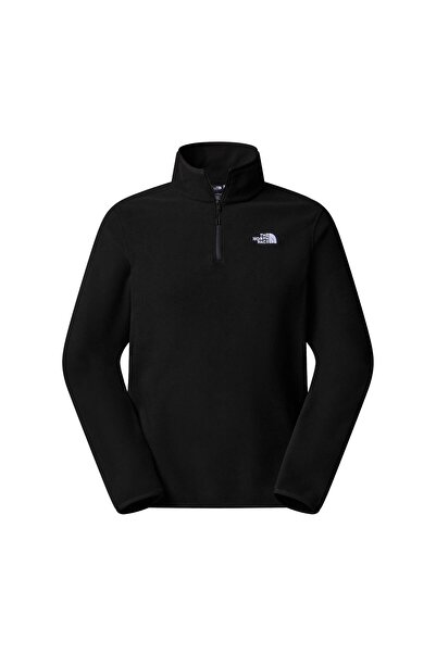 THE NORTH FACE F0A8D0QJK31-R M Glacıer Fleece 1-4 Zıp Jacket Erkek Ceket Siyah