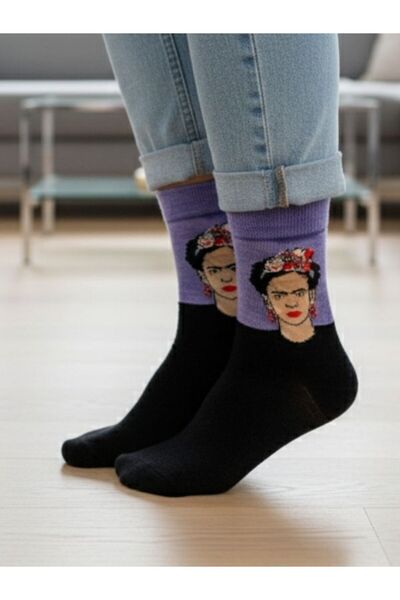 AKSU ÇORAP جوارب فريدا كاهلو آرت سوكيت