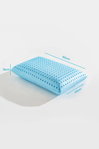 Softlife Color Terapi Hava Kanallı Mavi Ortopedik Visco Yastık 60x40x15 cm