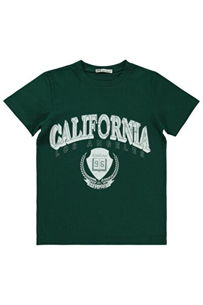 Civil Boys Tricou imprimat California pentru vârstele 10-13 ani - Verde 12-13...