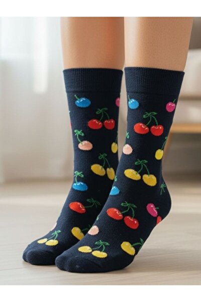 Colorful Cherries Design Socket Socks