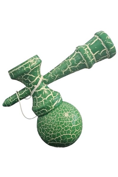 Bibilel Kids Kendama X Original Professional Cracked, Wooden, 18 cm, Green White