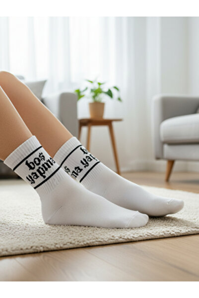 AKSU ÇORAP Boş Yapma Yazılı Tenis Spor Çorap
