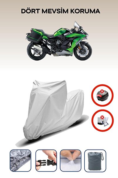 Breen كاواساكي نينجا H2 SX رمادي دراجة نارية العلامة التجارية حقيبة خلفية غير...