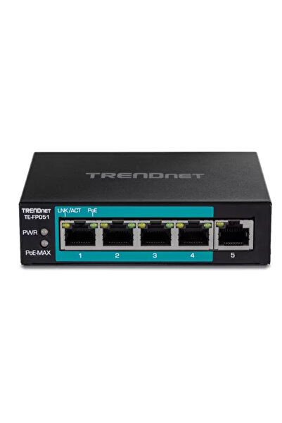TRENDnet Switch 4 ports Fast Ethernet Long Range 250m PoE+ 60W, 1 port Fast Ethernet - TE-FP051