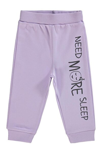 Civil Baby Need More Sleep Baskılı 6-18 Ay Tek Alt Bebe - Lila 6-9 Ay