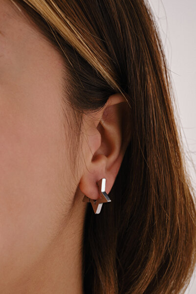 ByFlorya Jewelry أقراط ستيل ستار مطلية بطبقة مقاومة للصدأ 2 سم مناسبة للاستخد...