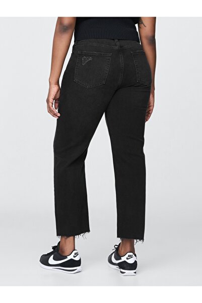 GAP Kadın Siyah High Rise Cheeky Straight Jean Pantolon