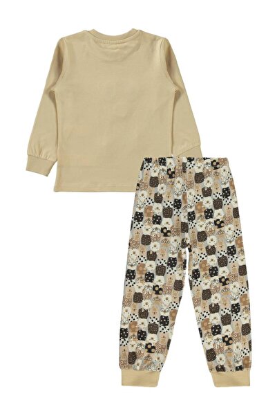 Civil Girls Lama Embroidered Pajama Set for Ages 2-5 - Gray3-4 Years