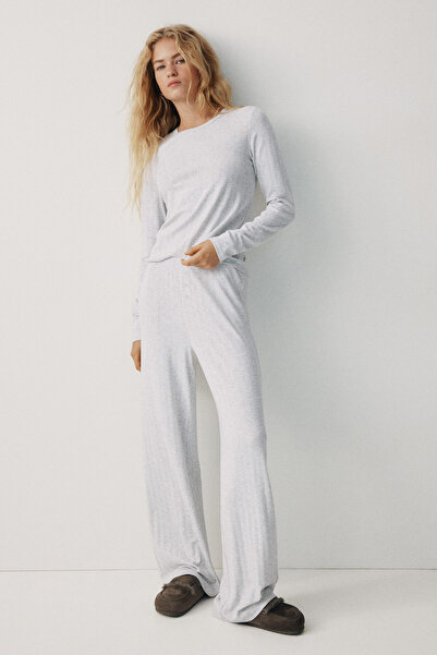 H&M Delik Desenli Jarse Pijama Takımı