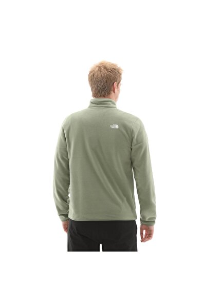THE NORTH FACE F0A8D0QBO91-R M Glacıer Fleece 1-4 Zıp Jacket Erkek Sweatshirt Haki