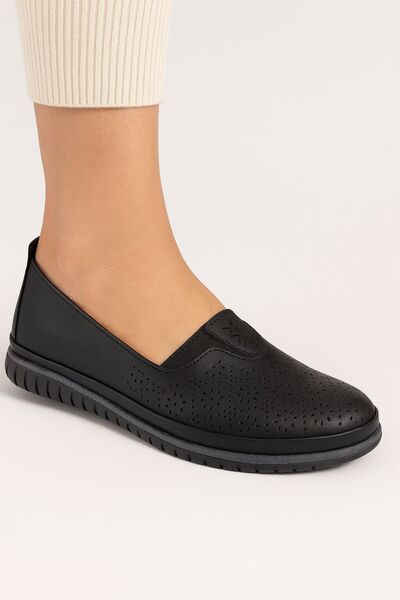 Saraypark Kadın Siyah Anne Tipi Ortopedik Ayakkabı