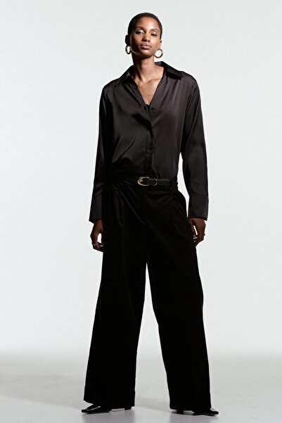 H&M Geniş Fitilli Kadife Pantolon