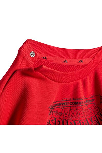 adidas JV7371-B I Mrvl Sm Jog Bebek Eşofman Takımı Kırmızı