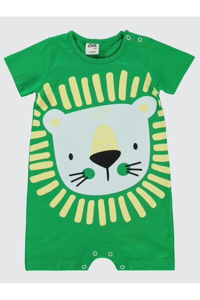 Civil Baby Ολόσωμη φόρμα Aslan με τύπωμα 6-18 μηνών - Πράσινη 6-9 μηνών