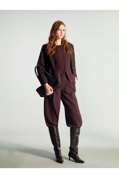 LC Waikiki Γυναικείο παντελόνι Loose Fit Wide Leg (W5)