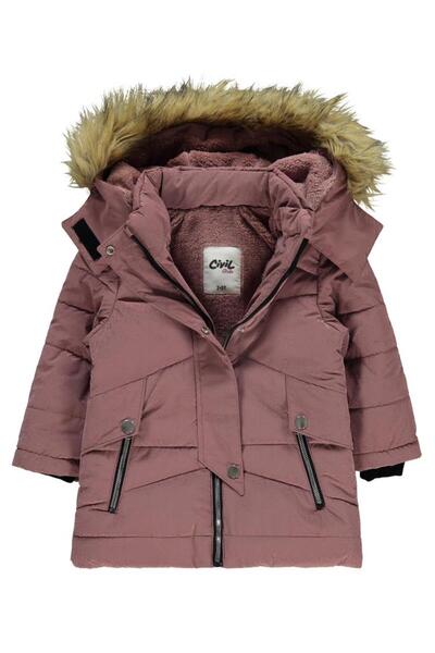 Civil Girls Drop Patterned Coat for Ages 2-5 - Powder for Ages 3-4