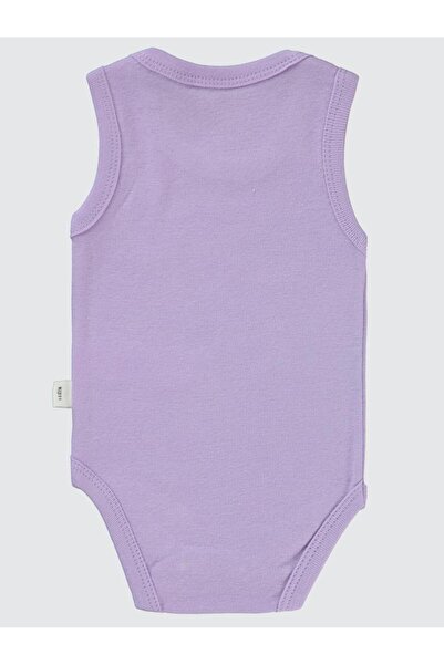 Civil Baby Gökkuşağı Baskılı 1-36 Ay Çıtçıtlı Badi - Lila 9-12 Ay