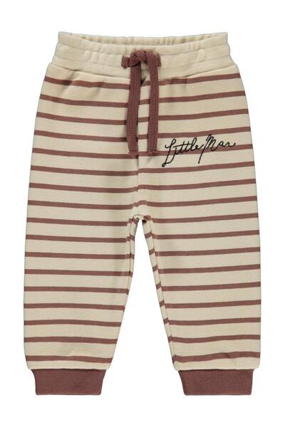 Civil Baby Little Man Çizigili 6-18 Ay Eşofman Altı - Kahverengi6-9 Ay