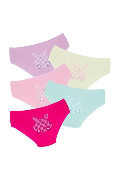 Newlilla 021 Kız Çocuk Mix 5'li Baskılı Külot Paketi