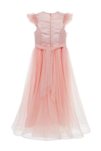 Civil Girls Bağcıklı 6-14 Yaş Abiye - Pudra6-7 Yaş