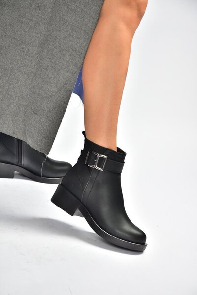 Fox Shoes V674121109 Black Low Heeled Women's Boots