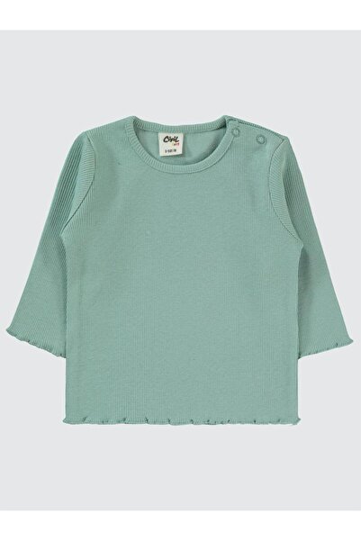 Civil Baby Hanorac cu detaliu la capătul mânecilor pentru 6-18 luni - Verde 1...