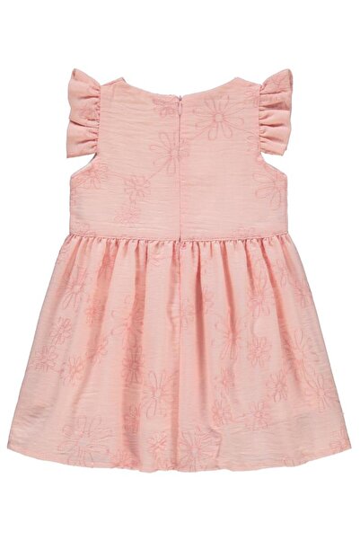 Civil Girls Floral Embroidered Dress for Ages 2-5 - Powder Color for Ages 4-5