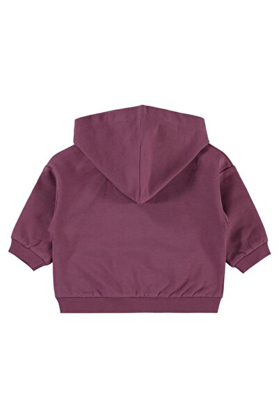 Civil Baby Civil Basic Kalp Etiketli Kapüşonlu 6-18 Ay Sweatshirt - Lila 18-24 Ay
