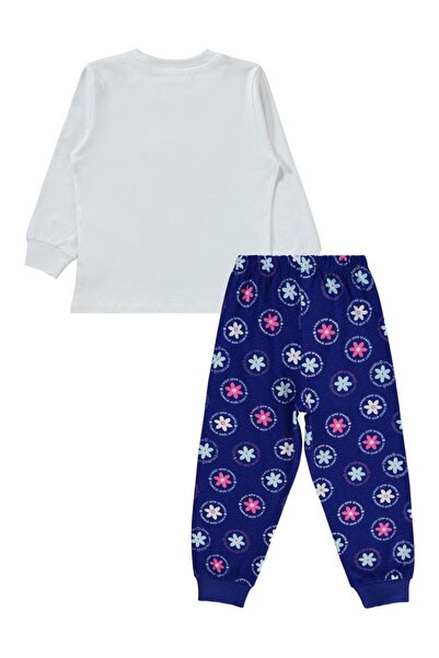 Civil Girls Daisy Patterned Pajama Set for Ages 2-5 - Blue3-4 Years Old