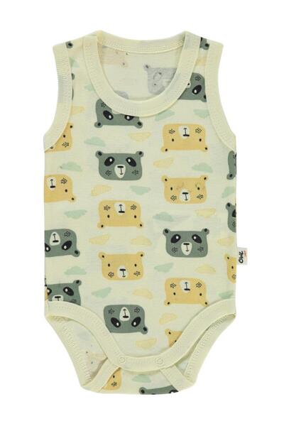 Civil Baby Teddy Bear Printed 0-3 Years Old Snap-On Badi - Beige 18-24 Months