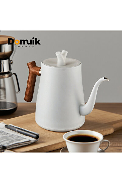 Domuik غلاية كهربائية V60 Gooseneck غلاية قهوة 1200 واط غلاية شاي 1000 مل للمنزل والمكتب والشقة