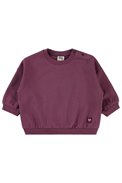 Civil Baby Civil Basic Kalp Etiketli 6-18 Ay Sweatshirt - Lila 18-24 Ay
