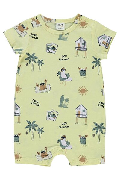 Civil Baby Summer Palm Empirme 6-18 Months Jumpsuit - Yellow 12-18 Months