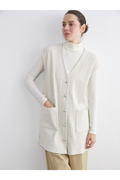 LC Waikiki Γυναικείο γιλέκο με σχέδιο με λαιμόκοψη σε σχήμα V (W5)