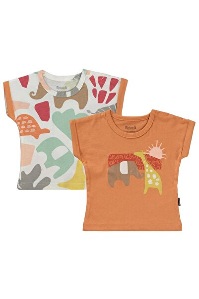 Miniworld Colorful Figured 2's 1 Pack 3-12 Months T-Shirt - Orange 6-9 Months