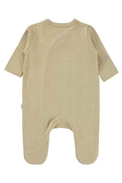 Civil Baby Baby Boy Booties Jumpsuit 1-6 Months Milky Brown