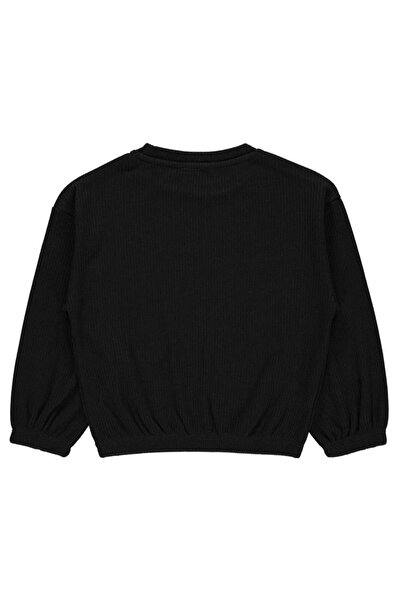 Civil Girls Freedom Blou Baskılı 6-9 Yaş Sweatshirt - Siyah 6-7 Yaş