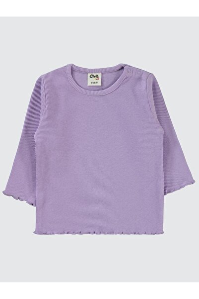 Civil Baby Kol Ucu Detaylı 6-18 Ay Sweatshirt - Lila 12-18 Ay