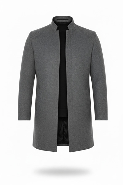 Mero Life Ανδρικό παλτό σε γκρι νέα σεζόν