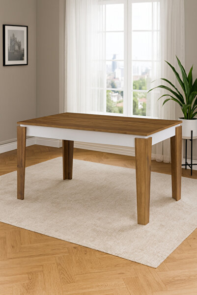 Atolye Casa 80x140cm Ceviz Açılır Mutfak Masası Cunda Model